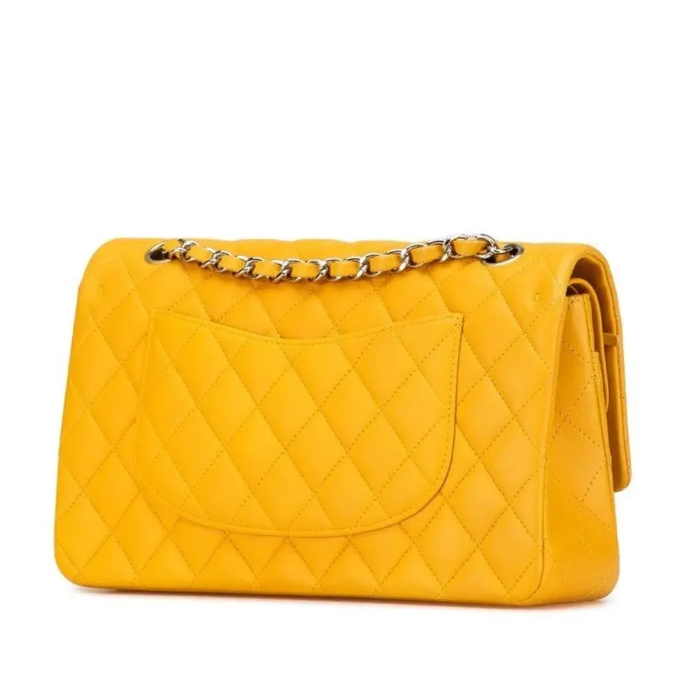 Chanel Matelasse Lambskin Coco Mark Flap Chain Shoulder Bag Yellow